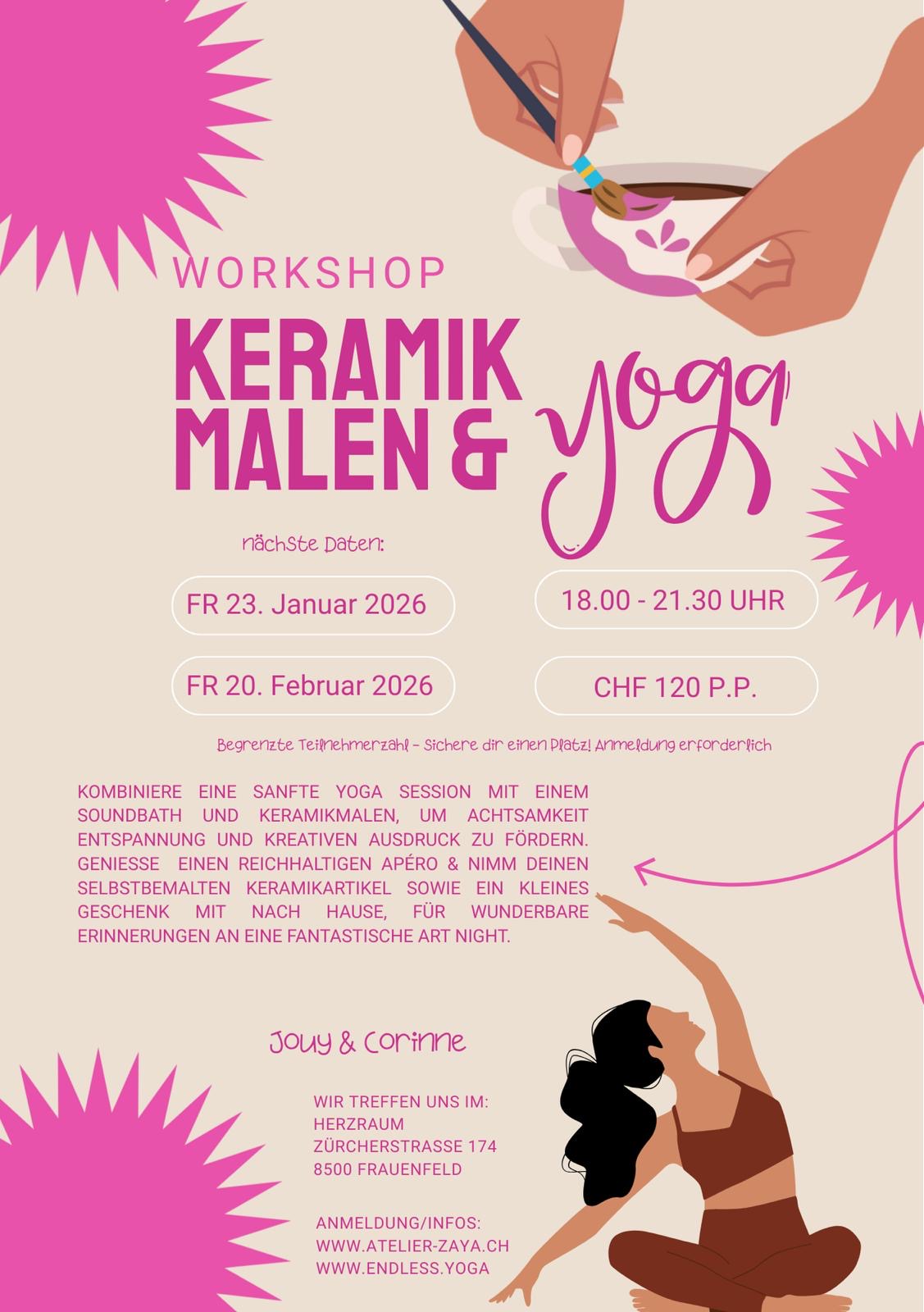 Workshop Yoga & Keramikmalen